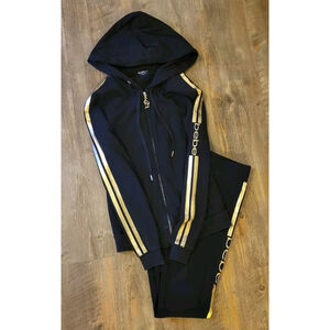 Womens Bebe Black & Gold Set Size XS. Pre-Owned